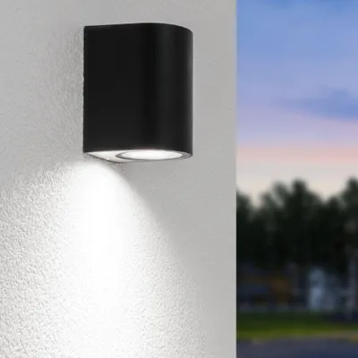 Image de HOFTRONIC - Applique murale LED 4W 345lm GU10 6500K IP65 Noir Dimmable