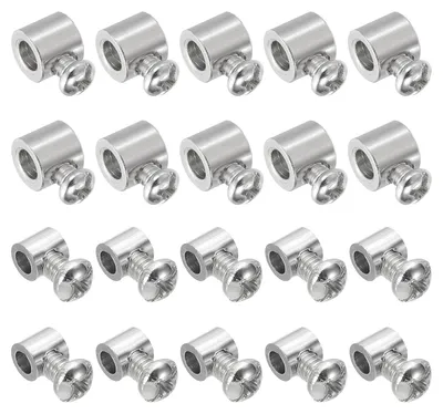 Drahtklemmen 20 Stück, Metall, 10x4x5 mm, vernickelt