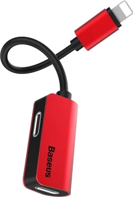 Image de Adaptateur Baseus L37 - Lightning vers 2x Lightning Rouge KP28040