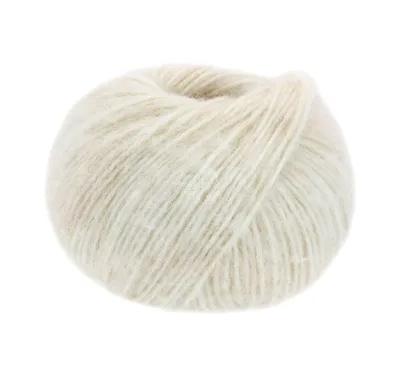 Produktbild von Lana Grossa NATURAL ALPACA PELO 50 g flauschige Netzgarnstruktur gefüllt mit Baby-Alpakafasern 125 m Farbe 005 - Rohweiß/Zartbeige
