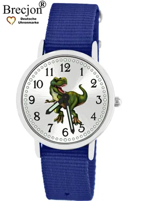 Produktbild von T-Rex Kinderuhr Armbanduhr Jungen Mädchen Lernuhr 5ATM Dino Armband dunkelblau 5103