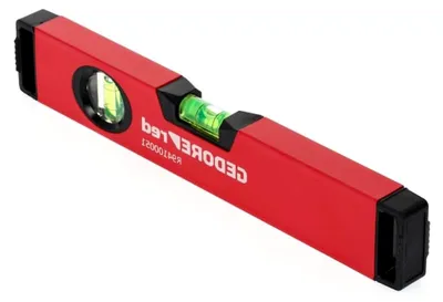 Produktbild von Wasserwaage, 300 mm lang, mit Vertikal- und Horizontal-Libelle, Messgenauigkeit +/- 0,5 mm/m, R94100051