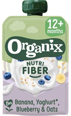 Immagine prodotto di Organix Nutri Fiber Banana Yogurt & Avena 12M+ 100g – Porridge per bambini ricco di sostanze nutritive