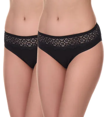 Produktbild von Merry Style Damen Slip MSGAB21 ((2pack)Schwarz, 38 (Herstellergröße: M))