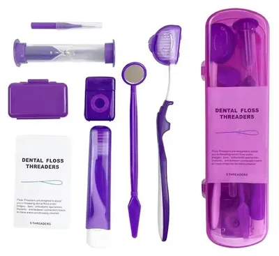 Produktbild von Mundpflege-Set, Zahnreinigung, Aufhellungswerkzeug, LILA