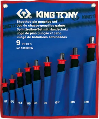 Produktbild von King Tony Nadelstanzensatz mit Gummigriff 9-teilig 2 - 14Mm