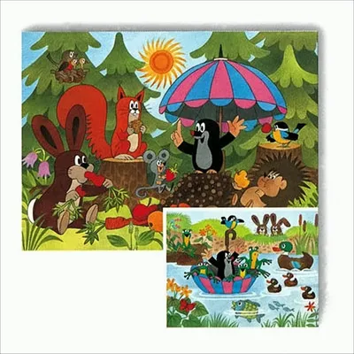 Produktbild von Der Maulwurf im Wald / Am Bach, 2 x 20 Teile Puzzle
