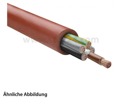 Produktbild von HELU KABEL SiHF 5G0,75mm² Silikonleitung AD 8,5mm Nennspannung Uo/U 300V/500V - 1 Meter