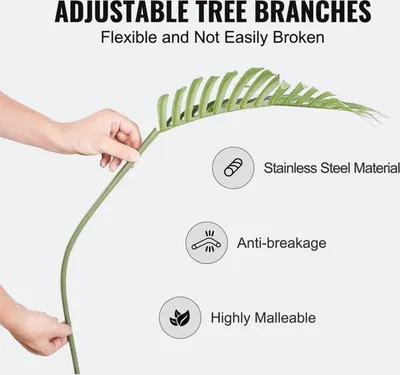 Obrázek produktu pro 2 ks umělých palem Areca Catechu, 800 x 800 x 1219 mm, plastové rostliny z PE v květináči, betelová palma, voděodolné, ideální rostlina do obývacího pokoje nebo ložnice