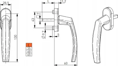 Produktbild von Fenstergriff Fenster öffnen FEINZ PVC - Weiß - Robust und langlebig - Ideal für Kunststofffenster