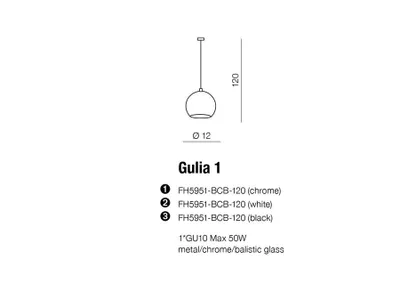 Obrázek produktu pro Gulia 1 AZ0641 Závěsná lampa Azzardo