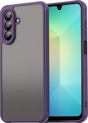 Obrázek produktu pro Pouzdro pro Samsung Galaxy A26 5G, průsvitná matná zadní strana s ochranou fotoaparátu, nárazuvzdorné ochranné pouzdro Fialová
