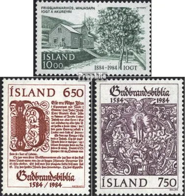 Produktbild von Briefmarken Island 1984 Mi 618,626-627 (kompl.Ausg.) postfrisch Guttemplerorden