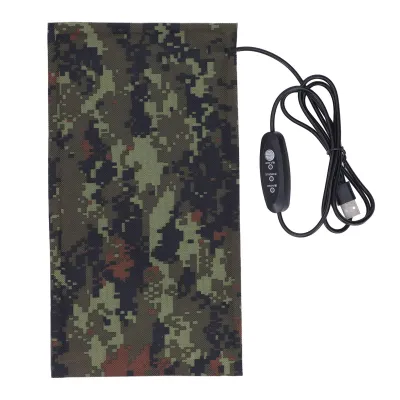 Obrázek produktu pro Elektrický ohřívač textilu z uhlíkových vláken, 3 nastavení teploty, napájení USB, 5 V DC, vyhřívací podložka na oblečení, 10 x 20 cm / 3,94 x 7,87 palce