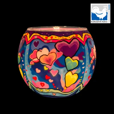 Produktbild von Leuchtglas Friendship, H90 x Ø110 mm, KERZENFARM HAHN