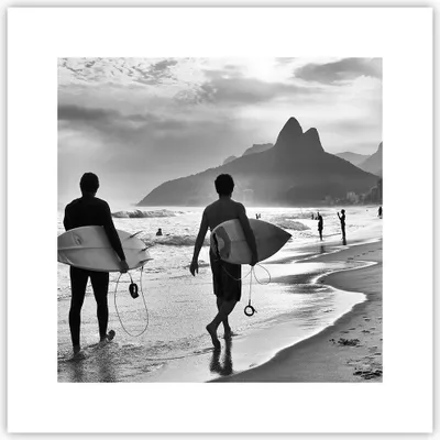 Produktbild von Poster - Poster ohne Rahmen - Meer Welle Surfen - 30x30 cm - Wand Bild - Wanddeko - Wandbilder - Kunstposter - Wandposter - Bilder - Kunstdruck - Wanddekoration - Wandbild - P2XAC30x30-3745