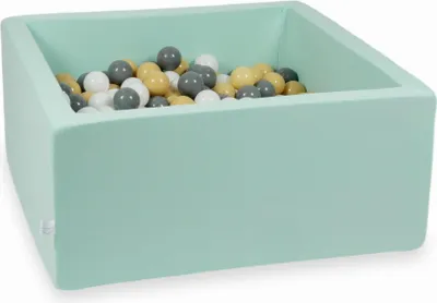 Obrázok produktu pre Suchý mätový bazén 90x90x40 so 400 loptičkami: béžová, sivá, biela