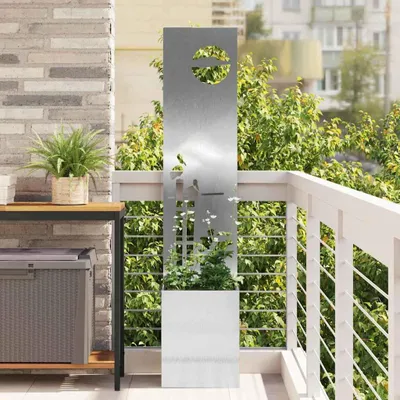 Obrázek produktu pro Maison Exclusive – zahradní zástěna, stříbrná, 32 x 150 cm, nerezová ocel