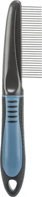 Produktbild von TRIXIE Fell-Entwirrer, mittlere Zinken - dunkelgrau/blau - 22 cm