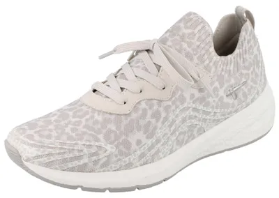 Produktbild von TAMARIS Damen Schlupf Sneaker weiß grau Leoprint Textil - Größe: 38