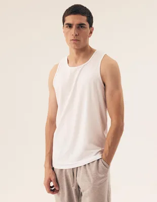 Imagen del producto de Paquete de 2 camisetas sin mangas Henderson, diseño clásico, elásticas, color blanco, talla XL