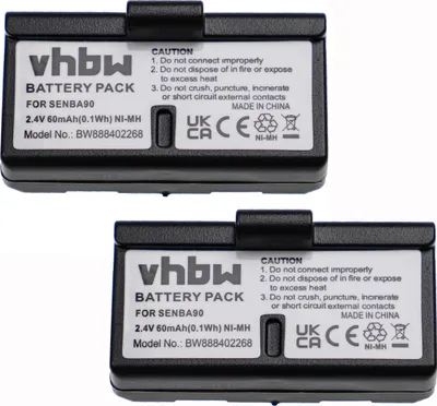 Produktbild von vhbw 2x Akku kompatibel mit Sennheiser SET 200, SET100, SET 100 J, Set 180 Wireless Headset Kopfhörer (60 mAh, 2,4 V, NiMH)