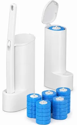 Immagine prodotto di Omgoods - Set da 2 spazzole per WC monouso, con 24 testine di ricambio