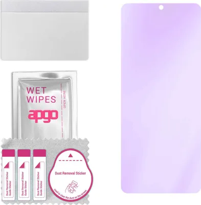 Produktbild von apgo Hybrid Schutzglas, kompatibel mit ZTE Nubia NX302J, Anti-Blue, 9H Härte, toller Ersatz für Hartglas, kratzfester Displayschutzglas, Displayschutz, Full Glue