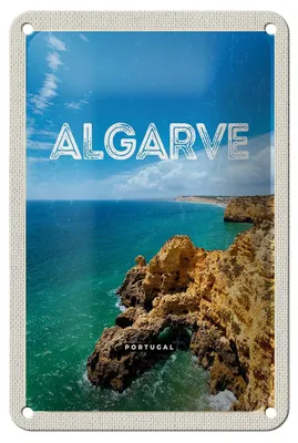 Produktbild von Blechschild Reise 12x18cm Algarve Portugal Meer Urlaub Dekoration