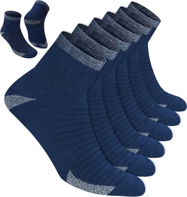Produktbild von Laufsocken Quartlänge, atmungsaktive Baumwolle, 6 Paar, für Sport