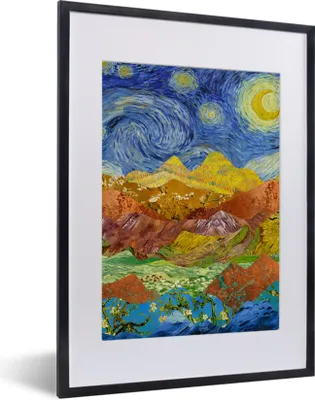 Produktbild von MuchoWow® Gerahmtes Poster Van Gogh - Alte Meister - Malerei 30x40 cm - Poster mit Schwarzem Bilderrahmen Wandposter Rahmen Foto Bilder - Wandposter Schlafzimmer