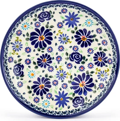 Produktbild von Bunzlauer Keramik TELLER 19,5 cm Dessertteller Frühstückteller Speiseteller Blau