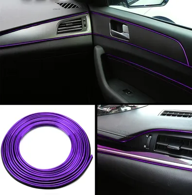 Immagine prodotto di Rotolo da 5 m di modanature per interni di auto viola metallizzato