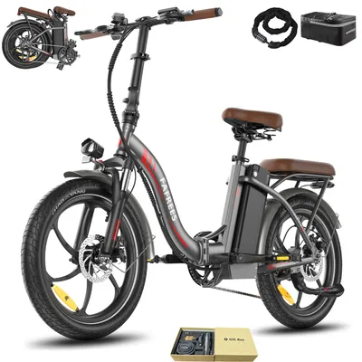 Produktbild von E-Bike Rostfreie Aluminiumlegierung 20 Zoll bis zu 130 - 180 km 36 V 25 Ah 900 Wh Wasserdicht IP54 mit 7 Gang, Grau