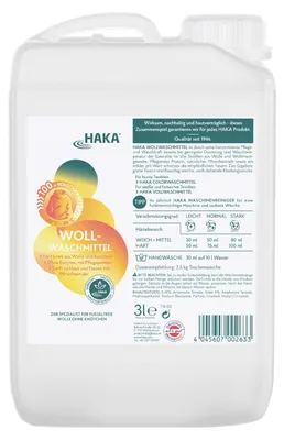 Produktbild von HAKA Wollwaschmittel 3l Flüssigwaschmittel für Feines, Wolle & Kaschmir