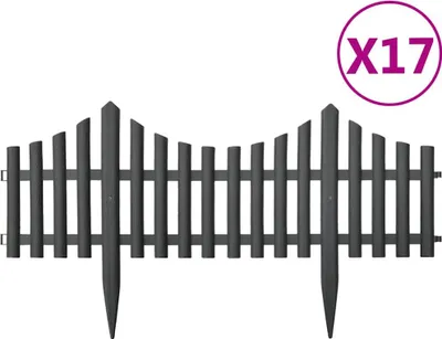 Obrázok produktu pre vidaXL Obruba trávnika 17 ks Antracit 10 m PP