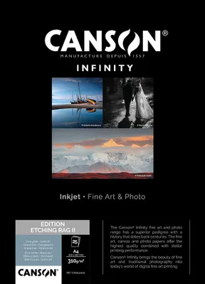 Productafbeelding van CANSON C762512030 CANSON INFINITY fotopapier, editie Etching Rag II, A4