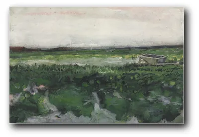 Produktbild von Kunstdruck „Landschaft mit Schubkarre“ von Vincent van Gogh – 20×30 cm – ungerahmt