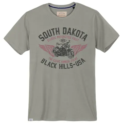 Produktbild von Redfield Übergrößen T-Shirt Vintageprint steingrau