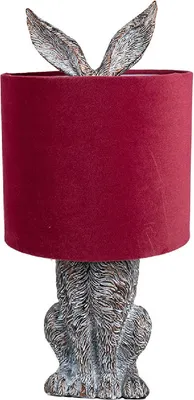 Produktbild von Clayre & Eef Tischlampe Kaninchen Ø 20x43 cm Braun Rot Polyresin