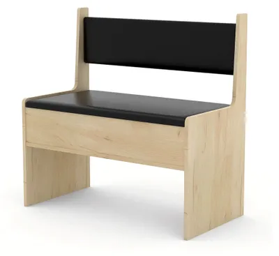 Produktbild von Eckbank aus Holz für Esstisch | Sitzbank mit Stauraum für Esszimmer und Küche | Maße H. 80 x B. 80 x T. 42 cm