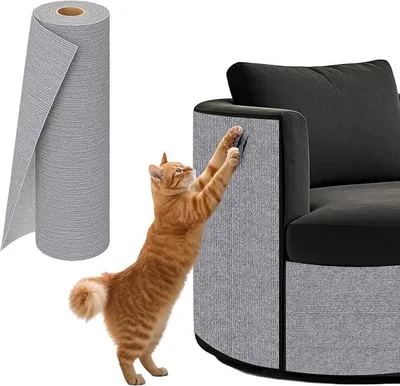 Produktbild von PolkaHome® Kratzschutz für Katzen – Selbstklebende Möbelschutzfolie, Zuschneidbar, Kratzmatte für Sofa, Sessel, Bett, Schrank