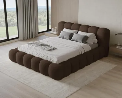 Produktbild von Chilly Möbel Design Polsterbett Stone Cord Stoff Braun 180x200 cm mit Stauraum Poso 06