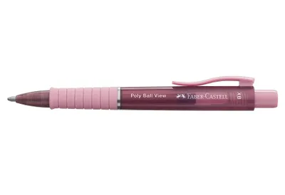 Zdjęcie produktu dla Faber-Castell 145753 - Pióro kulkowe Poly Ball View, wkład XB, cień różowy, 1 szt