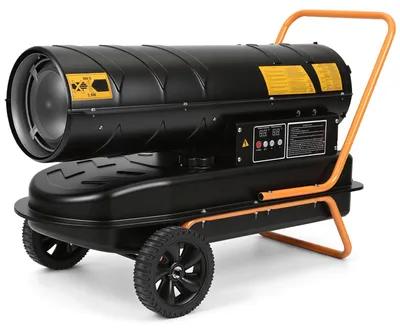 Image de Radiateur électrique de 30 kW - Soufflante pour chauffage au fioul - Chauffage pour chantier, chauffage industriel - Générateur d'air chaud diesel numérique, 220V, réservoir de 38 litres