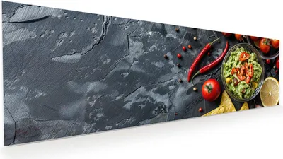 Produktbild von Glasbild 120x40cm in XXL für Wohnzimmer, Schlafzimmer Motiv Frisches Gemüse