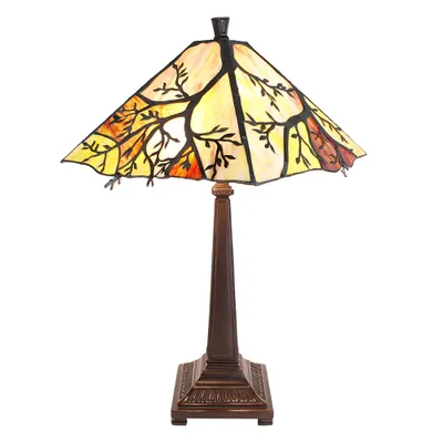 Produktbild von Clayre & Eef Tiffany Tischlampe 36x36x57 cm Beige Braun Glas