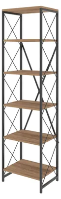 Produktbild von Holz Bücherregal "Suadiye" - 50 x 30 x 180 cm - Braun