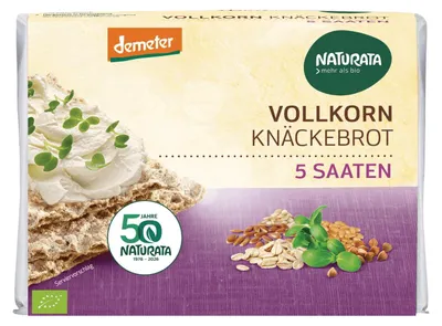 Produktbild von Vollkorn-Knäckebrot 5 Saaten, 250g