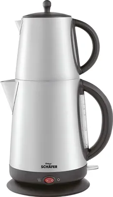 Produktbild von Schäfer 2 in 1 Teekocher 1,7 Liter Edelstahl, Farbe:Silber